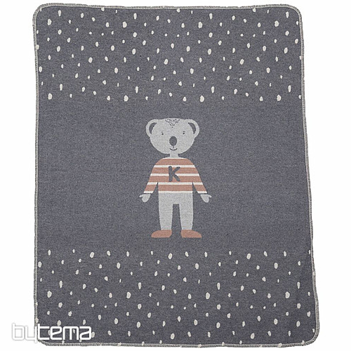 Kocyk dziecięcy JUWEL 7132/90 szary 70x90