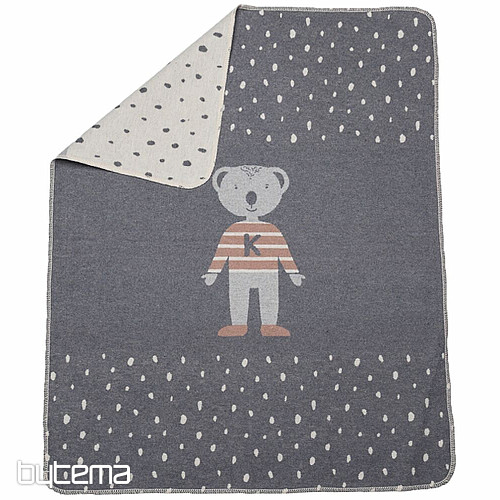 Kocyk dziecięcy JUWEL 7132/90 szary 70x90