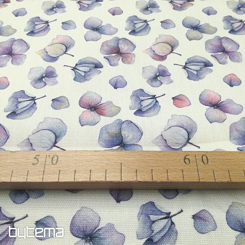 Tkanina dekoracyjna Fioletowe kwiaty