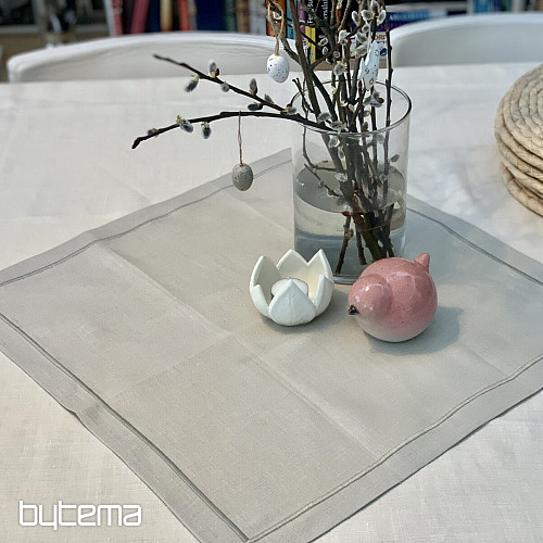 Obrus lniany - komplet 130x150 50x50