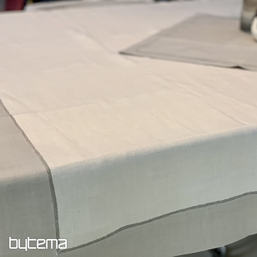 Obrus lniany - komplet 130x150 50x50