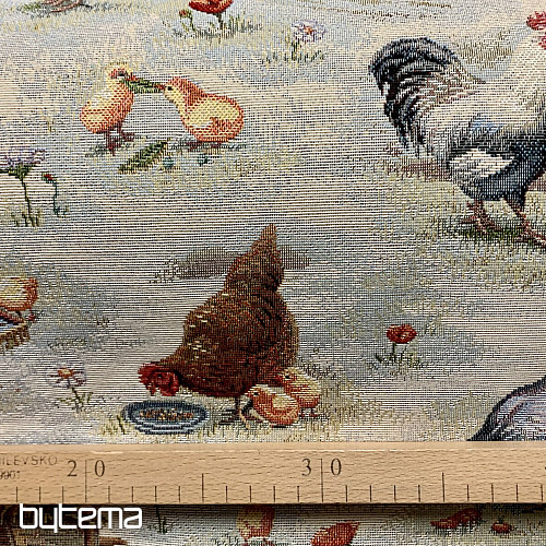 Tkanina gobelinowa KURKA Z PODWÓRKA