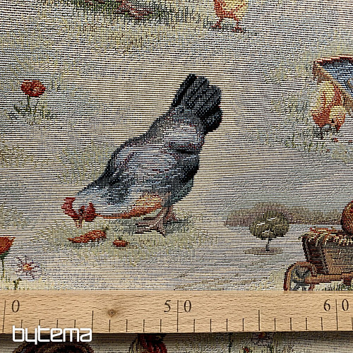 Tkanina gobelinowa KURKA Z PODWÓRKA