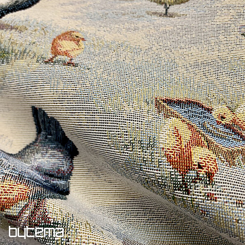 Tkanina gobelinowa KURKA Z PODWÓRKA