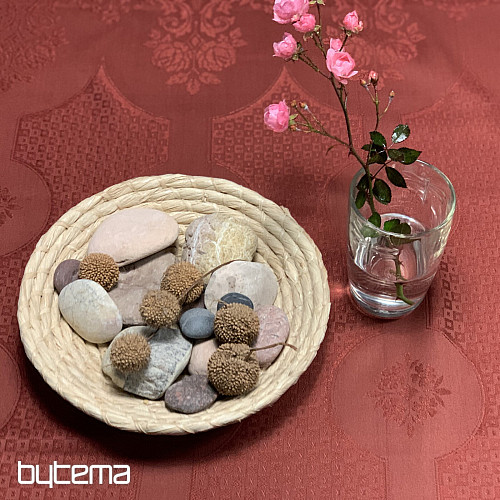 Obrus DAMASK terakota 120x140