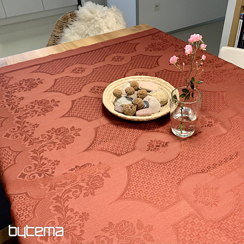 Obrus DAMASK terakota 120x140