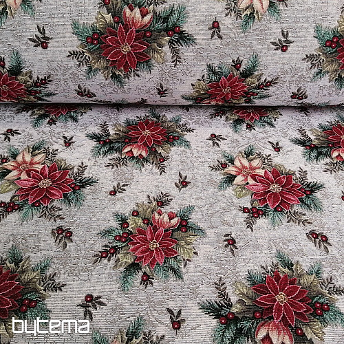 Tkanina gobelinowa ŚWIĄTECZNA RÓŻA