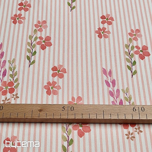 Tkanina dekoracyjna AVIGNON RÓŻOWY PASEK