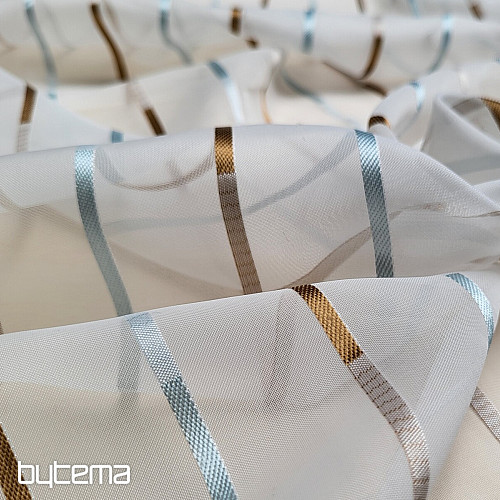 Firana typu woal LOLA w kolorowe paski