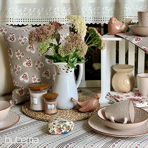 Obrus i szal TOSCANA VALERY PATCHWORK bordowy