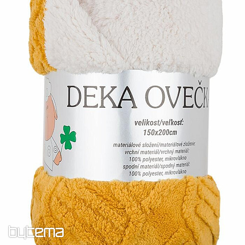 koc Ovečka LINES OKROVÁ 150 x 200
