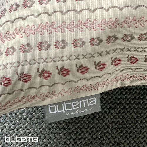Poszewka na poduszkę TOSCANA RIGA STRIPE bordowa