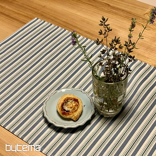 Obrus i szalik TOSCANA VALERY MULTI STRIPE niebieski