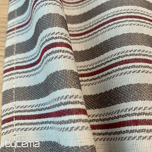 Obrus i szalik TOSCANA VALERY MULTI STRIPE bordowy