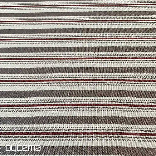 Obrus i szalik TOSCANA VALERY MULTI STRIPE bordowy