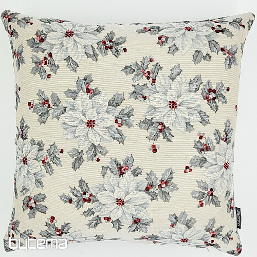 Świąteczna okładka gobelinowa CHRISTMAS GWIAZDA srebrna