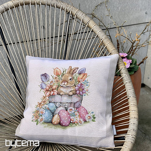 Poszewka gobelinowa ZARĄCZ W DONICZCE beżowa ramka