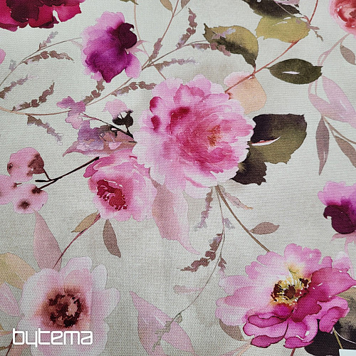 Tkanina dekoracyjna KRZEW RÓŻY