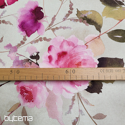 Tkanina dekoracyjna KRZEW RÓŻY