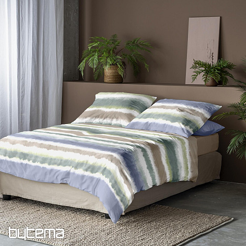 IRISETTE luksusowa satyna bawełniana BLANCA niebieska