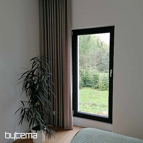 Jednokolorowa designerska tkanina dekoracyjna GERSTER 7650 SZARY 870