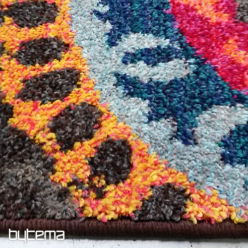 Dywan w kawałku MANDALY szaro-niebieski