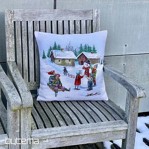 Świąteczna okładka gobelinowa ZIMOWE POPOŁUDNIE