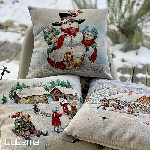 Świąteczna okładka gobelinowa ZIMOWE POPOŁUDNIE