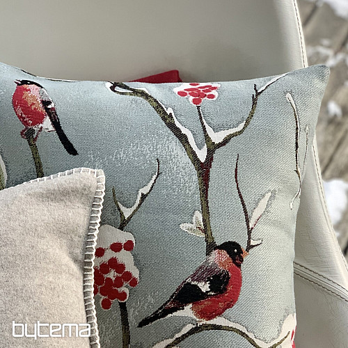 Luksusowa poduszka HÍL w kolorze szaro-niebieskim