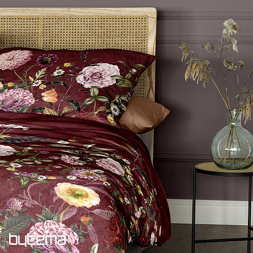 IRISETTE luksusowa satyna bawełniana WAVE 8576-60 ROSE BORDEAUX