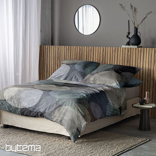 Luksusowa pościel flanelowa IRISETTE ZOBEL 8553-11 GREY WHEEL