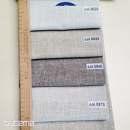 Luksusowa, monochromatyczna designerska tkanina dekoracyjna GERSTER 77049/840 BRĄZOWY SZARY