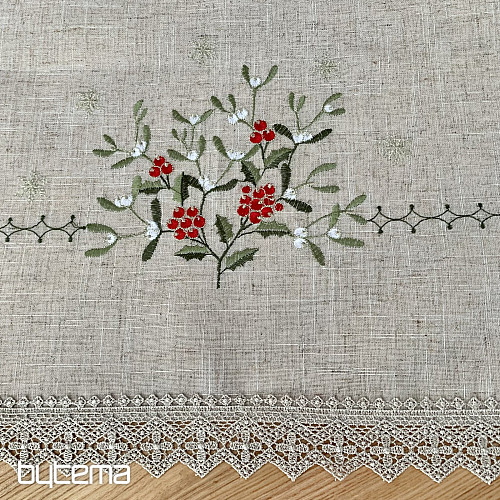 Koronkowy obrus z jemioły