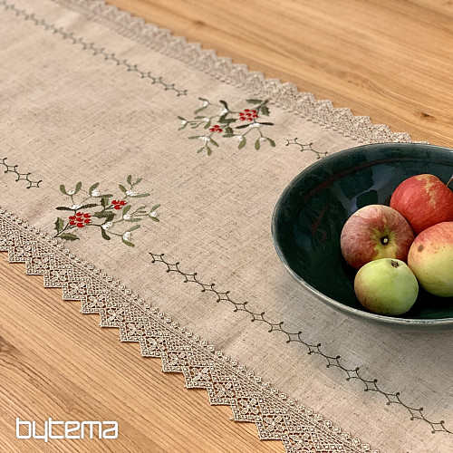 Koronkowy obrus z jemioły