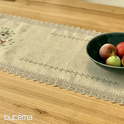 Koronkowy obrus z jemioły