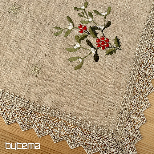 Koronkowy obrus z jemioły