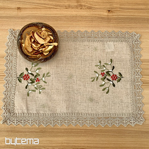 Koronkowy obrus z jemioły