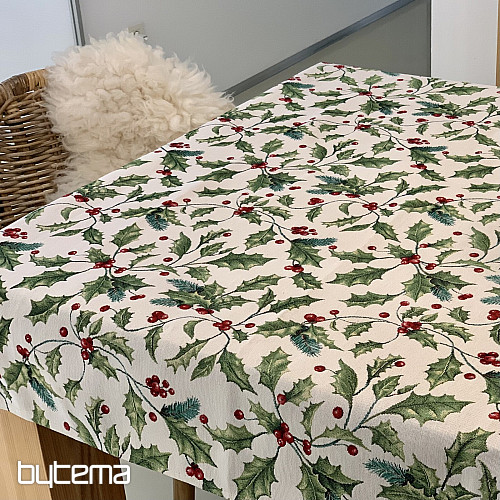 Obrus i szalik gobelinowy CHRISTMAS HOLLY