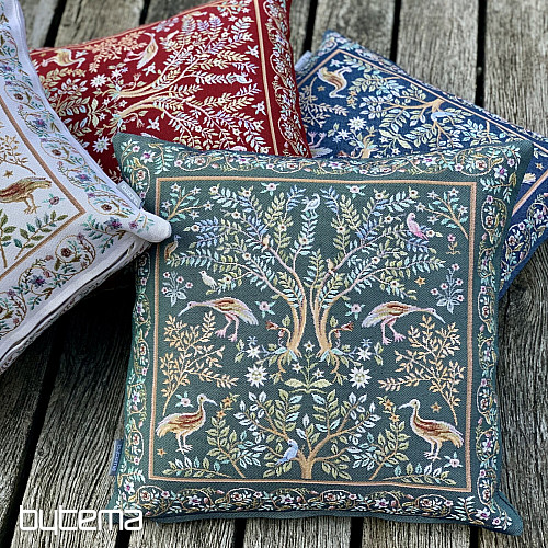 Gobelinowa poszewka na poduszkę WILLIAM MORRIS niebieska