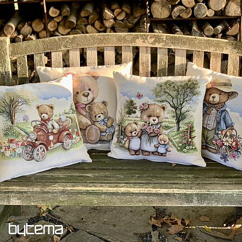 Gobelinowa poszewka na poduszkę MISS BEAR