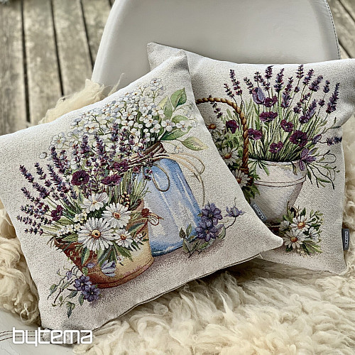 Gobelinowa poszewka na poduszkę PIĘKNO W KOSZYKU