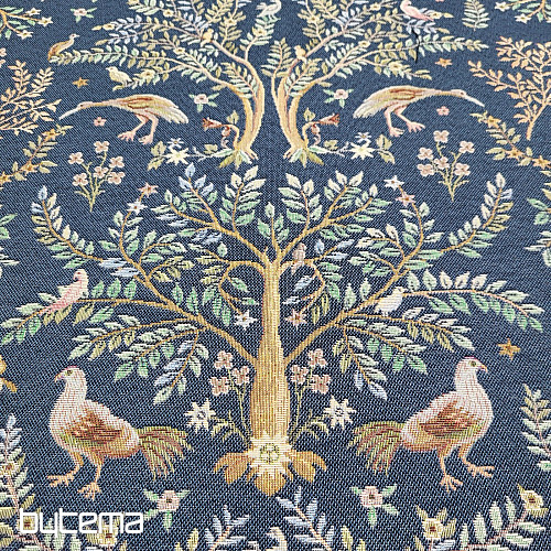 Tkanina gobelinowa WILLIAM MORRIS niebieska