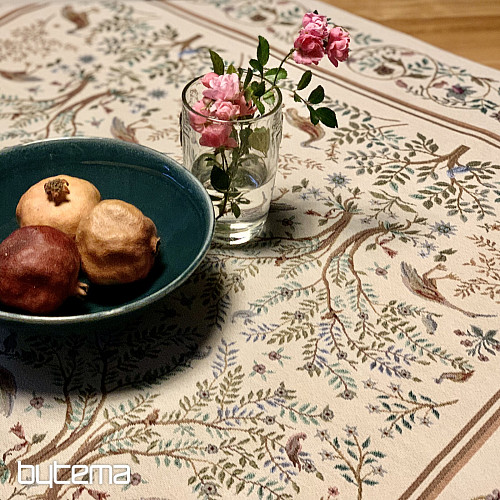 Obrus i szal gobelinowy WILLIAM MORRIS beżowy