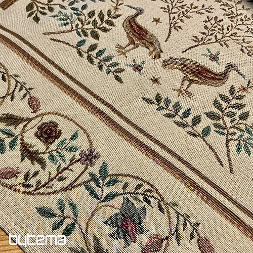 Obrus i szal gobelinowy WILLIAM MORRIS beżowy