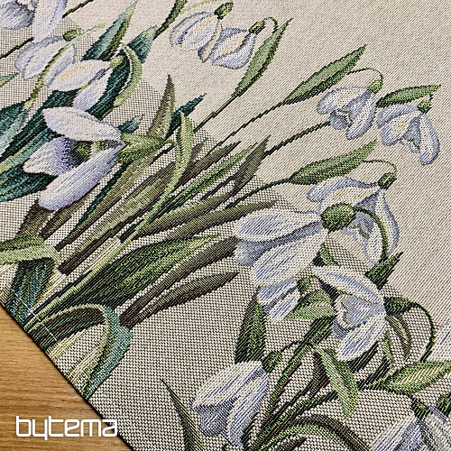 Gobelinowy obrus i szalik MAŁE PŁATKI ŚNIEGU