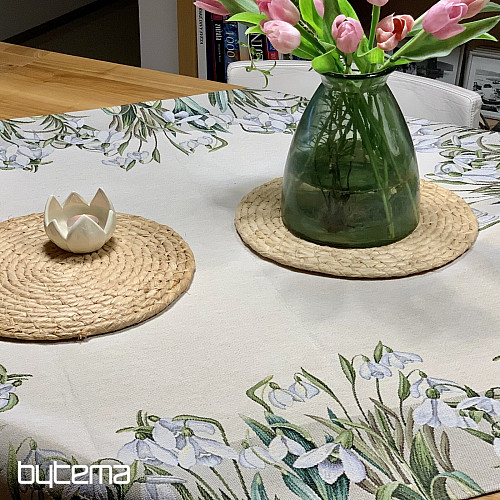 Gobelinowy obrus i szalik MAŁE PŁATKI ŚNIEGU