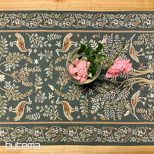 Obrus i szalik gobelinowy WILLIAM MORRIS zielony