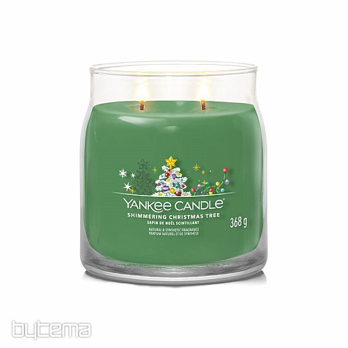 świeca zapachowa YC SHIMMERING CHRISTMAS TREE GLASS MEDIUM 2 knoty