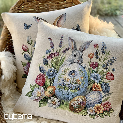 Poszewka na poduszkę z gobelinu ZARĄCZ I NIEBIESKIE JAJA