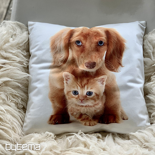 Poszewka na poduszkę PIES I KOT